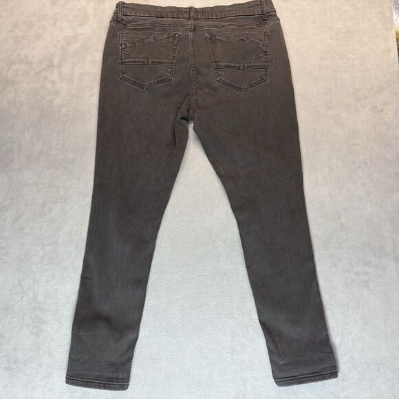 BKE Payton Jeans Size 33 Mid-Rise Ankle Skinny Distressed Stretch Black - Picture 4 of 7